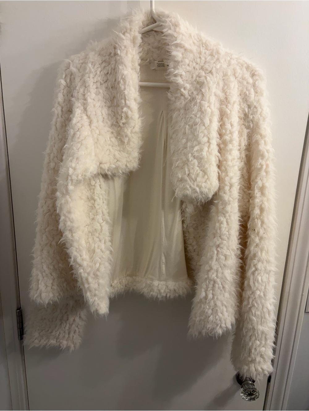 Eyeshadow Cream Faux Fur Teddy Jacket